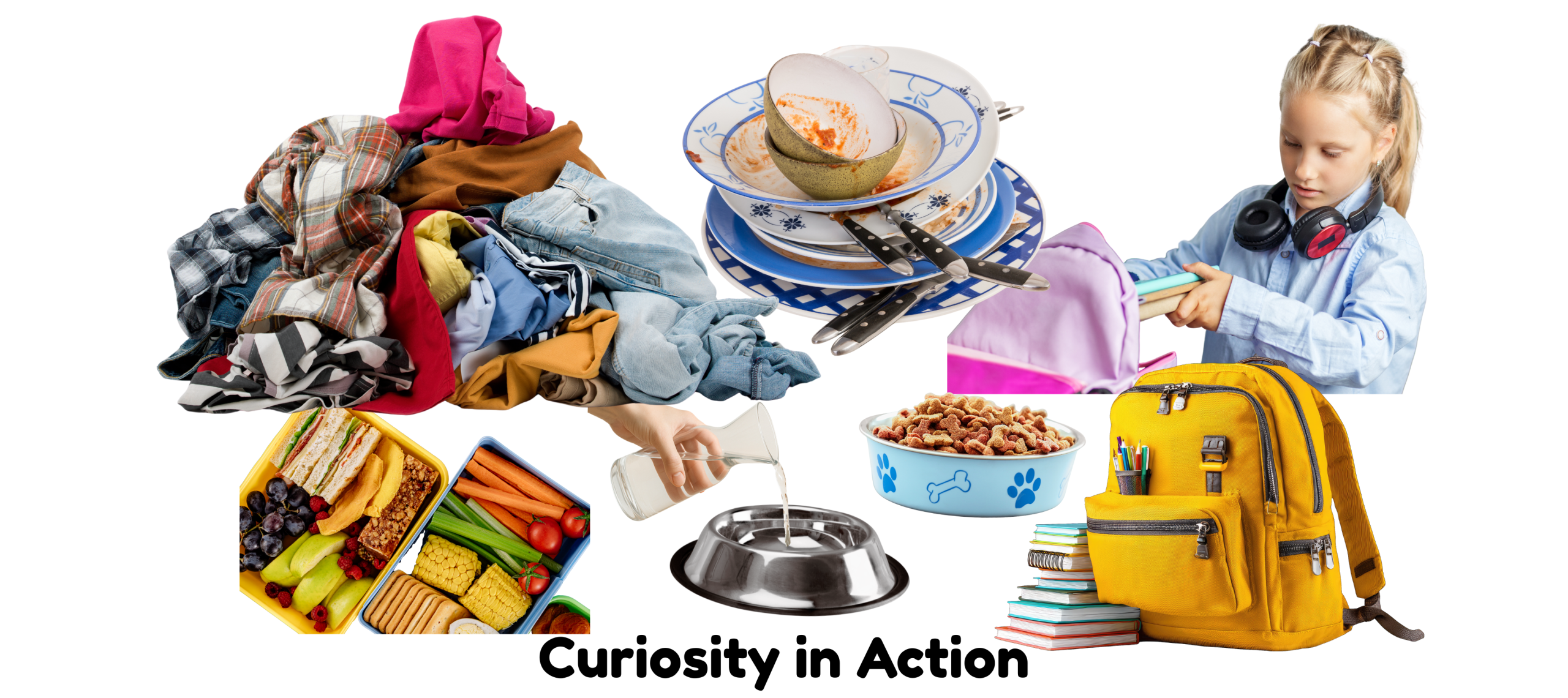 Curiosity in Action - Eva Rado Visual representation of everyday household tasks done by family members